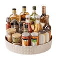 thumbnail image 1 of Fmxomd 8.8 Inch Lazy Susan Spice Rack Organizer, 360 Degree Rotating Round Lazy Susan Turntable for Cabinet Kitchen Countertop, Pantry, Bathroom, 2-Pack, White, 1 of 9