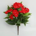 thumbnail image 1 of Fmxomd Artificial Fake Flowers Silk Plastic Plant, Artificial Azalea&nbsp;Flowers Bouquet Wedding Home Office Decor, Red, 1 of 8