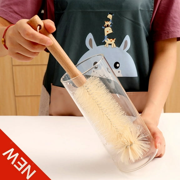 Fmxomd Bottle Brush Cleaner -10.25" Bottle Cleaning Brush with Handle & Hook, Water Bottle Cleaner Washer Tool for Water Bottles,Cup and Wine Stemware