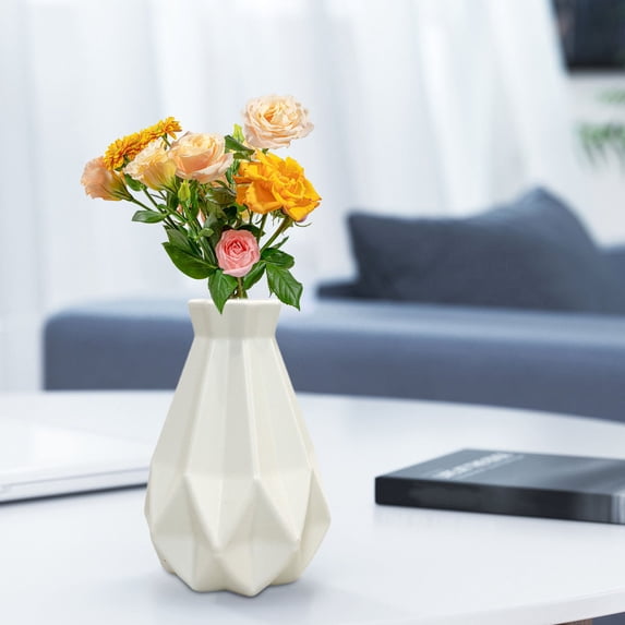 Fmxomd Bud Vase, Small Vase for Modern Home Decor, Flower Vase for Centerpieces Fit Table Shelf Fireplace Bedroom Kitchen Living Room Office