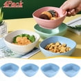 thumbnail image 1 of Fmxomd Cereal Bowls 4 Pieces, Unbreakable And Reusable Light Weight Bowl For Rice Noodle Soup Snack Salad Fruit Dishwasher Safe, Microwave Safe (Blue), 1 of 8
