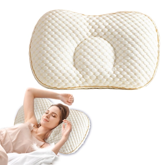 Fmxomd Cervical Neck Pillow - Ergonomic Pillows for Deep Sleep, Soft Pillows for Side & Back Sleepers, Cervical Pillow Shape Gently for Head & Neck Support, 1Pack