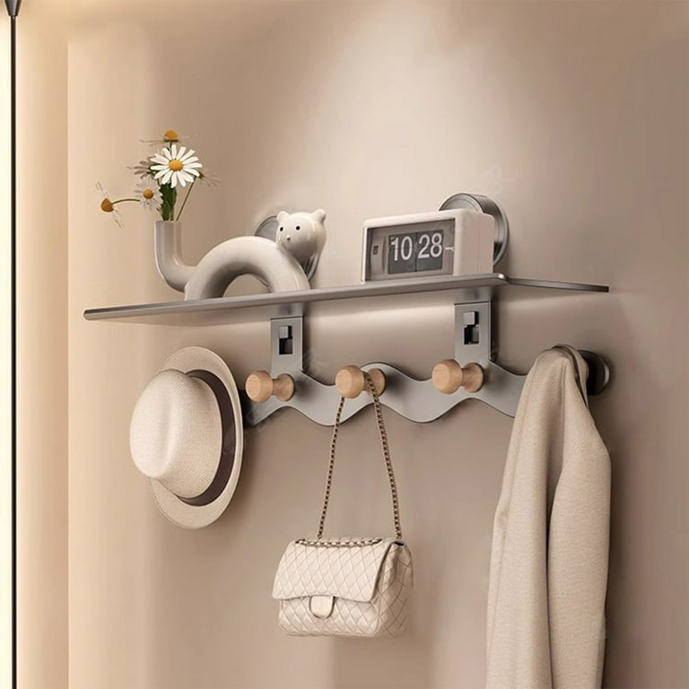 Fmxomd Coat Rack Shelf Wall Mounted, Coat Hooks, Entryway Coat
