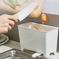 thumbnail image 1 of Fmxomd Countertop Kitchen Bin - Freestanding Small Trash Can with Self-Draining Feature, Perfect for Indoor/Outdoor Food Waste Management in Kitchen, Bathroom, RV, and Office Spaces, 1 of 9