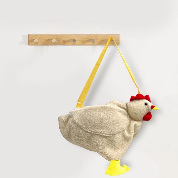 Fmxomd Cute Plush Big Chicken Large Capacity Crossbody Bag Single Shoulder Satchel tote