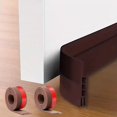 thumbnail image 1 of Fmxomd Door Draft Stopper, Self-Adhesive Weather Stripping Seal for Cold Insulation, Bottom/Under Sweep for Exterior & Interior Doors, Seal Blocker Noise, Brown, 39.5"L x 1.77"W, 1 of 8