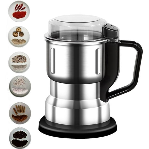 Fmxomd Electric Coffee Grinder & Spice Grinder, 400W Fast Grinding with Stainless Steel Blades | for Coffee Beans, Spices, Seeds, Herbs | Dry Food Mill | Mini Kitchen Grinder With Handle