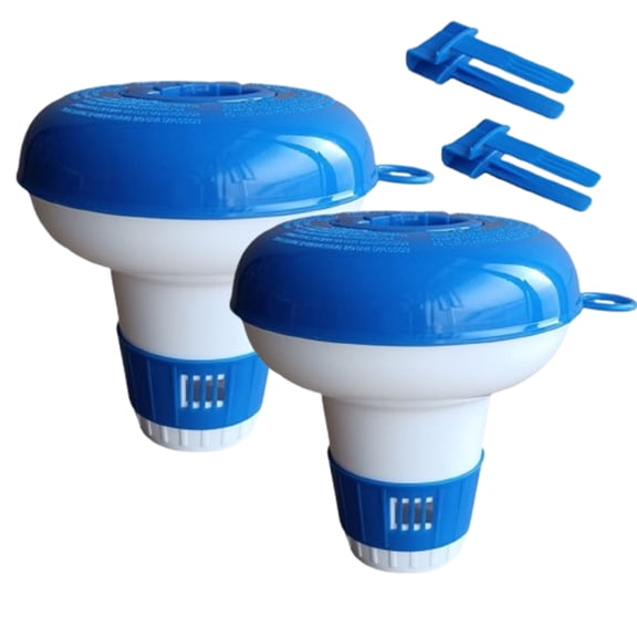 Fmxomd Floating Mini Spa Dispenser, Tab|let Floater for 1 Inch Tab|lets, Idea for Spa, Hot Tub &,Fountain, Inflatable & Above-Ground Pools, 2-Pack
