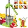 thumbnail image 1 of Fmxomd Juicer Hand Press Manual Juicer Stainless Steel Lemon Squeezer Heavy Duty Countertop Citrus Crush Machine - for Fresh Lemonade Orange Juice Easy to Clean Home & Kitchen Use - Green, 1 of 9