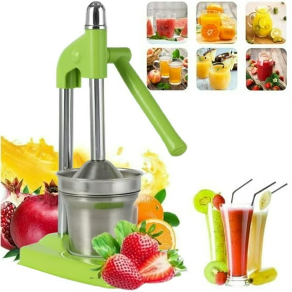 Fmxomd Juicer Hand Press Manual Juicer Stainless Steel Lemon Squeezer Heavy Duty Countertop Citrus Crush Machine - for Fresh Lemonade Orange Juice Easy to Clean Home & Kitchen Use - Green