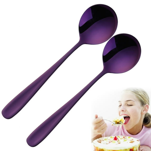 Fmxomd Demitasse Espresso Spoons Stainless Steel Coffee Spoons Mini Teaspoons Sugar Spoons 6.9-inch 2-PIECE Set