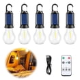 thumbnail image 1 of Fmxomd 4 Pack LED Solar Light Bulbs for Outdoor & Indoor - IPX4 Waterproof Solar Lights with Remote - Warm White Camping & Hiking Light with Clip - Solar Powered Bulbs, 1 of 9