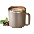 thumbnail image 1 of Fmxomd 13.5oz Stainless Steel Coffee Mug with Handle Double Wall Vacuum Travel Mug Thermal Cup with Lid - 400ml Insulated Mug for Hot Beverages - Khaki, 1 of 7