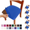 thumbnail image 1 of Fmxomd Seat Covers for Dining Room Chair Set of 6 - Stretch Fit Removable Washable Anti-Dust Desk Chair Seat Cushion Protectors - Blue Chair Covers, 1 of 9