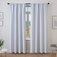 thumbnail image 1 of Fmxomd Blackout Curtains for Bedroom 53x102 Inch - Natural Linen Thermal Insulated Blackout Curtains Rod Pocket - Darkening Privacy for Living Room - White, 1 of 9