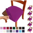 thumbnail image 1 of Fmxomd Seat Covers for Dining Room Chair Set of 6 - Stretch Fit Removable Washable Anti-Dust Desk Chair Seat Cushion Protectors - Purple Chair Covers, 1 of 9