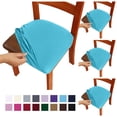 thumbnail image 1 of Fmxomd Seat Covers for Dining Room Chair Set of 4 - Stretch Fit Removable Washable Anti-Dust Desk Chair Seat Cushion Protectors - Sky Blue Chair Covers, 1 of 7