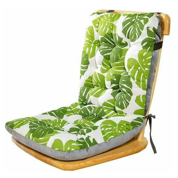 Fmxomd Outdoor Indoor High Back Chair Cushions Deep Seat Patio Cushion - Stuffed Rocking Chair Cushions with Ties - Style I