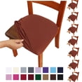 thumbnail image 1 of Fmxomd Seat Covers for Dining Room Chair Set of 8 - Stretch Fit Removable Washable Anti-Dust Desk Chair Seat Cushion Protectors - Coffee Chair Covers, 1 of 9
