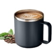 thumbnail image 1 of Fmxomd 13.5oz Stainless Steel Coffee Mug with Handle Double Wall Vacuum Travel Mug Thermal Cup with Lid - 400ml Insulated Mug for Hot Beverages - Black, 1 of 7