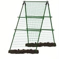 thumbnail image 1 of Fmxomd A Frame Cucumber Trellis for Climbing Plants - Green Vegetable Garden Support 47x15in - Sturdy Metal Trellis for Cucumbers, Peas, Beans - Outdoor Gardening Tool, 1 of 7