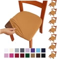 thumbnail image 1 of Fmxomd Seat Covers for Dining Room Chair Set of 8 - Stretch Fit Removable Washable Anti-Dust Desk Chair Seat Cushion Protectors - Khaki Chair Covers, 1 of 9
