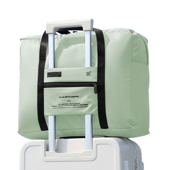 Fmxomd Foldable Carry on Luggage 17x14x7 Foldable Travel Duffel Bag Tote Carry on Luggage Duffle - Overnight for Women and Men - Green