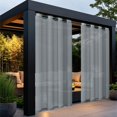thumbnail image 1 of Fmxomd Outdoor Curtains for Patio Premium Thick Privacy Grommet Outside Curtains Drapes for Porch Pergola - 1 Panel 51W x 72L Inch - Gray Outdoor Curtains, 1 of 7