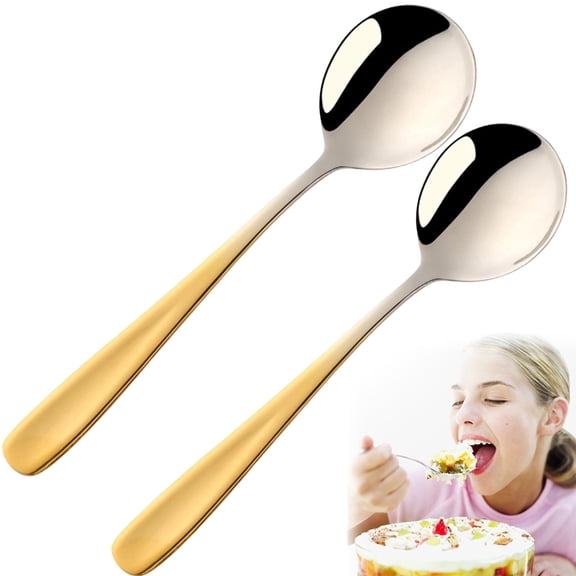 Fmxomd Demitasse Espresso Spoons Stainless Steel Coffee Spoons Mini Teaspoons Sugar Spoons 6.9-inch 2-PIECE Set