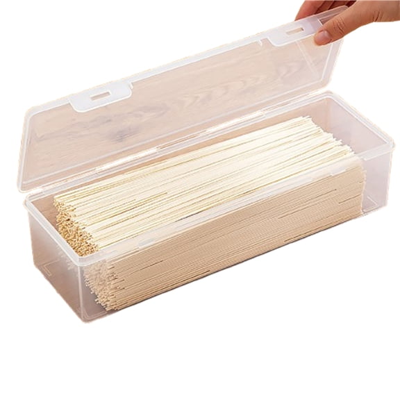 Fmxomd Pasta Container Noodle Food Storage Box - Air Tight Spaghetti Keeper Box with Lid - Kitchen Storage Containers for Pasta & Noodles - 1Pack