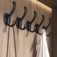 thumbnail image 1 of Fmxomd Coat Rack Wall Mounted 5 Pack Wall Hooks Heavy Duty Plastic Coat Hooks for Coat Hat Towel Purse Robes - Mudroom Bathroom Entryway - Black 5 Packs, 1 of 7