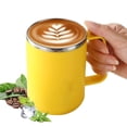 thumbnail image 1 of Fmxomd 500ML 16.9oz Stainless Steel Insulated Coffee Mug with Handle Double Wall Vacuum Travel Mug - Tumbler Cup with Lid for Hot Cold Drinks - Yellow, 1 of 7
