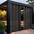 thumbnail image 1 of Fmxomd Outdoor Curtains for Patio Premium Thick Privacy Grommet Outside Curtains Drapes for Porch Pergola - 1 Panel 51W x 72L Inch - Black Outdoor Curtains, 1 of 7