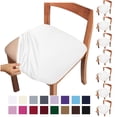 thumbnail image 1 of Fmxomd Seat Covers for Dining Room Chair Set of 8 - Stretch Fit Removable Washable Anti-Dust Desk Chair Seat Cushion Protectors - White Chair Covers, 1 of 9