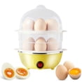 thumbnail image 1 of Fmxomd Mini Egg Cooker Electric - 12 Egg Capacity 2 Tier Egg Steamer with Auto Shut-Off - Soft Medium Hard Boiled Egg Maker for Family - Yellow 2Tier Egg Cooker, 1 of 9