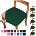 thumbnail image 1 of Fmxomd Seat Covers for Dining Room Chair Set of 6 - Stretch Fit Removable Washable Anti-Dust Desk Chair Seat Cushion Protectors - Green Chair Covers, 1 of 9