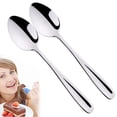 thumbnail image 1 of Fmxomd Dessert Spoons Teaspoons 5.5 Inch Small Coffee Spoons Espresso Spoons Premium Stainless Steel Tea Spoons Durable Kitchen Dessert Spoon Mirror Finish Dishwasher Safe - 2Pack, 1 of 7