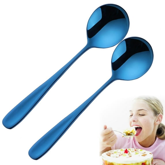 Fmxomd Espresso Spoons Mini Coffee Spoon 6.9 Inch Stainless Steel Small Spoons for Dessert Mirror Polished Spoons for Home Kitchen Restaurant Dishwasher Safe - 2Pack