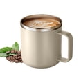 thumbnail image 1 of Fmxomd 13.5oz Stainless Steel Coffee Mug with Handle Double Wall Vacuum Travel Mug Thermal Cup with Lid - 400ml Insulated Mug for Hot Beverages - Beige, 1 of 7