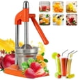 thumbnail image 1 of Fmxomd Juicer Hand Press Manual Juicer Stainless Steel Lemon Squeezer Heavy Duty Countertop Citrus Crush Machine - for Fresh Lemonade Orange Juice Easy to Clean Home & Kitchen Use - Orange, 1 of 9
