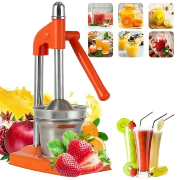 Fmxomd Juicer Hand Press Manual Juicer Stainless Steel Lemon Squeezer Heavy Duty Countertop Citrus Crush Machine - for Fresh Lemonade Orange Juice Easy to Clean Home & Kitchen Use - Orange