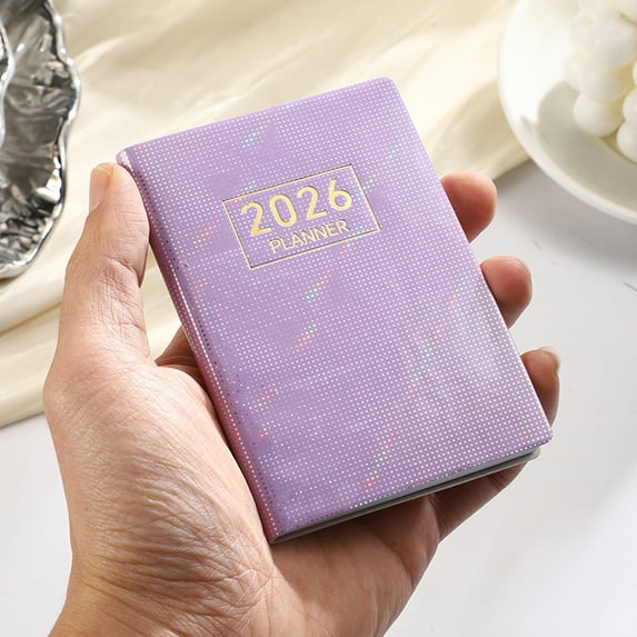 Fmxomd Small Pocket Notebook A7 Mini Planner - 128 Pages 3x4 Inch Pocket Calendar Planner for Women Men Home Office Supplies - Daily Planner Notebook