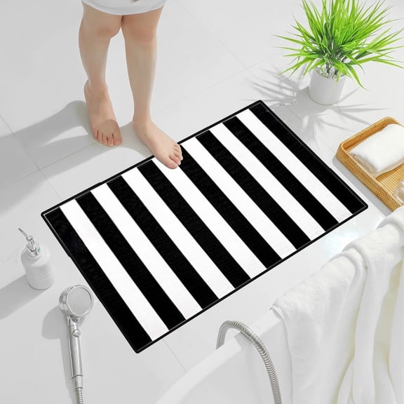 Fmxomd Front Door Mat 24"x16", Small Machine Washable Porch Rugs Indoor Outdoor Outside Doormat Striped Front Door Rug Entryway Rug for Kitchen/Bathroom/Farmhouse/Home Entrance Decor
