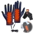 thumbnail image 1 of Fmxomd Heated Gloves for Men Women Hand Warmer Gloves, Waterproof Touchscreen Winter Gloves for Winter Sports Skiing Snowboarding Cycling Hunting & Outdoor Work (USB-Navy), 1 of 9