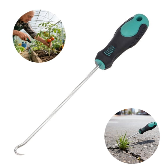 Fmxomd Heavy Duty Crack Weeder Tool, Crevice Weeding Tool for Garden Lawns, Courtyards, and Patio Paving with Moss, Manual Weeder, Good Grip Rubber Handle Gardening Tool