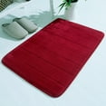 thumbnail image 1 of Fmxomd Memory Foam Bath Mat, 23.6" x 15.7", Ultra Soft and Non-Slip Bathroom Rugs, Water Absorbent and Machine Washable Bath Rug for Bathroom, Shower, and Tub, Red, 1 of 8
