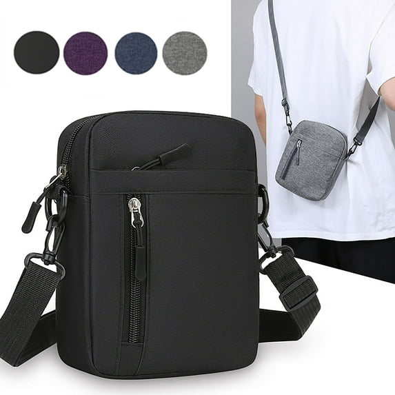 Fmxomd Messenger Bag, Crossbody Bag Shoulder Bag for Men Water Resistant Man Bag Men Purse for Business Office Travel, Black