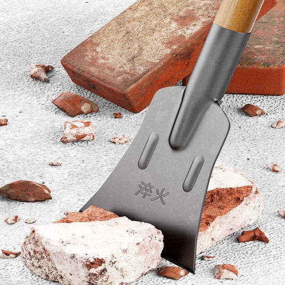 Fmxomd Metal Snow Shovel & Floor Scraper - Efficient Ice Removal Tool for Driveways, Sidewalks, Gardens & Decks - Perfect Manual Push Plow for Seniors, Homeowners