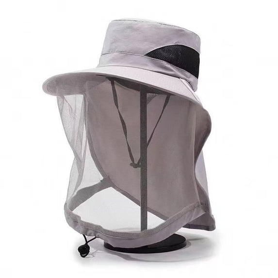 Fmxomd Mosquito Sun Hat with Hidden Head Net and Neck Flap for Men Women Outdoor Fishing Hiking Camping