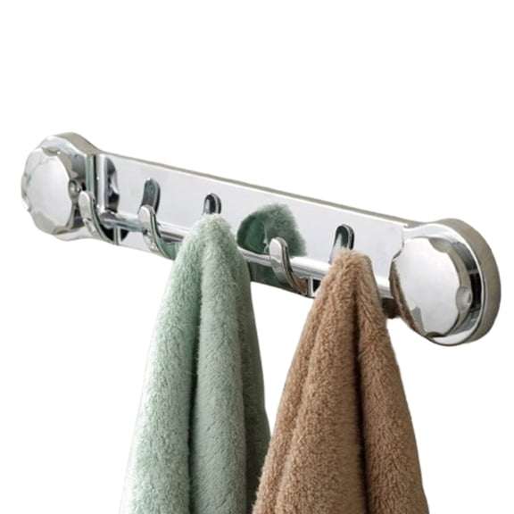 Fmxomd Multifunctional Bathroom Wall Hooks, 2026 Strong Suction Cup Hooks for Shower, No Drilling Towel Rack Wall Mounted Removable Robe Coat Bath Towel Hooks Hanger(1PC)